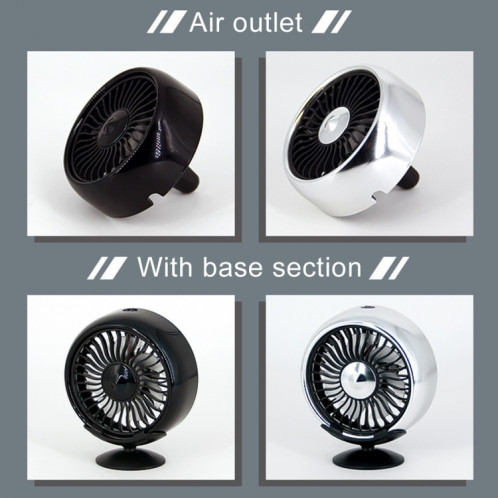 Ventilateur de refroidissement électrique multi-fonction portable sortie d'air de voiture Sucker (argent) SH581S1758-012