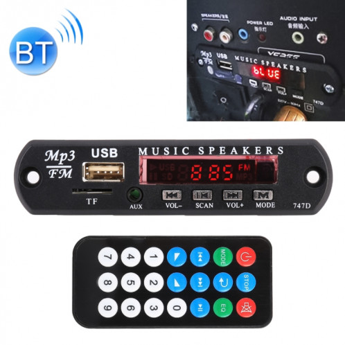 Carte de décodeur de lecteur MP3 Audio 12V de voiture Radio FM TF USB 3,5 mm AUX, avec Bluetooth et enregistrement SH0830139-08