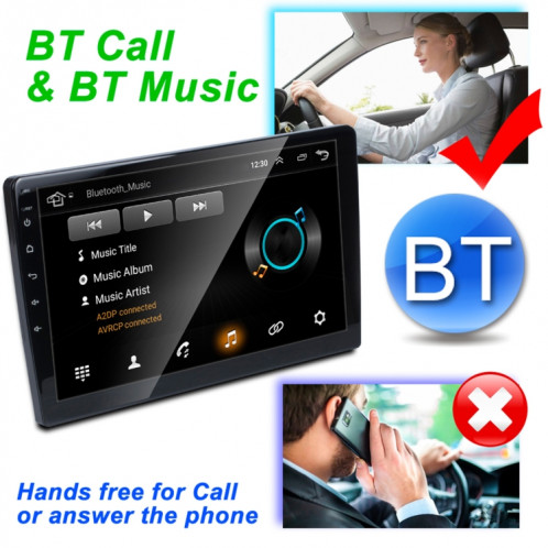 HD 9 pouces Universal voiture Android 8.1 Récepteur radio MP5 Player, Support FM & Bluetooth et TF Carte & GPS SH12531421-016