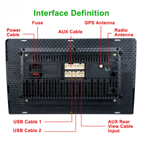 HD 10.1 pouces Universal voiture Android 8.1 Récepteur radio MP5 Player, support FM & Bluetooth & TF Carte & GPS SH1261808-016