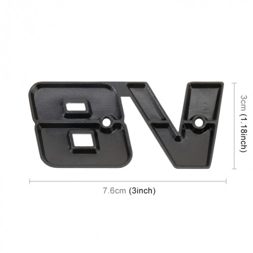 Autocollant décoratif V8 Connect Shape Body Metal, taille: L (Noir) SH317B702-05