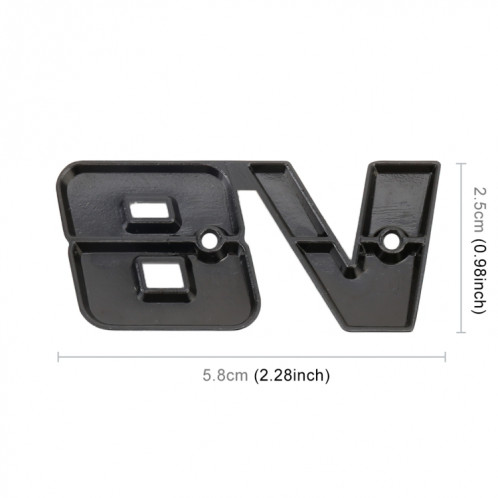 Autocollant décoratif, corps en métal, forme voiture V8 Connect, taille: S (noir) SH318B952-05