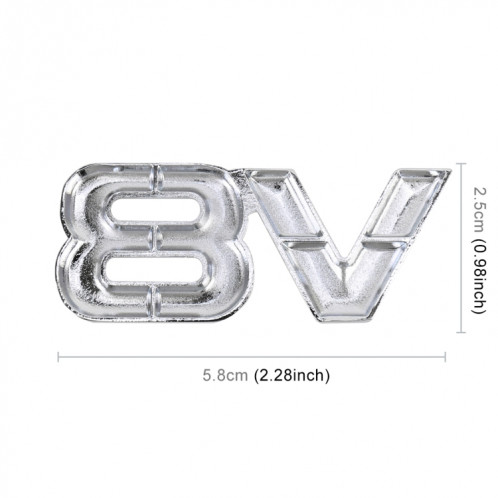 Autocollant décoratif V8 Connect Shape Body Metal, taille: S (Argent) SH318S1934-05