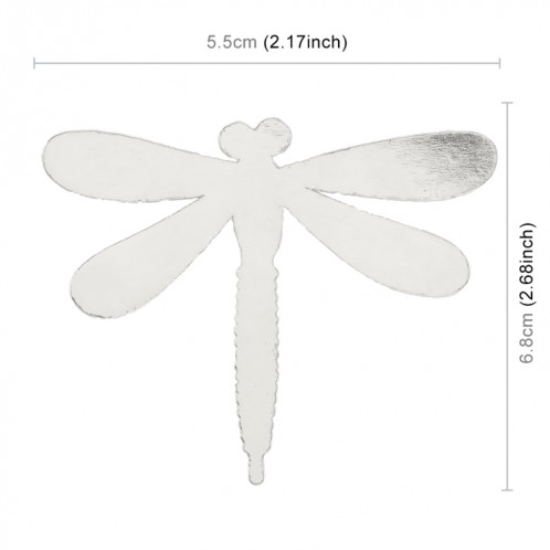 Autocollant décoratif en forme de libellule en métal pour le corps d'une voiture (argent) SH322S1787-05