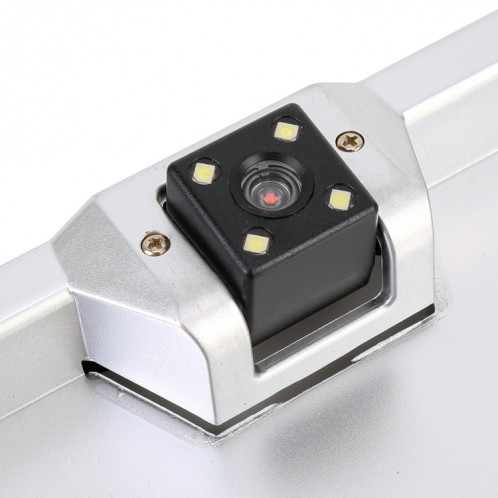 JX-9488 720x540 Pixel effectif NTSC 60HZ CMOS II Caméra de recul universelle étanche pour voiture avec 2W 80LM 5000K Lampe 4LED à lumière blanche, DC 12V, Longueur du fil: 4m (Argent) SH521S1544-07