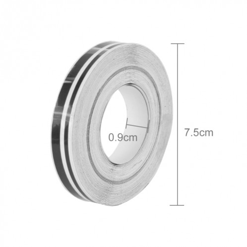 Ligne de ruban de bande décorative auto-adhésive de voiture de 12mm × 9.8m (Noir) SH760B87-09