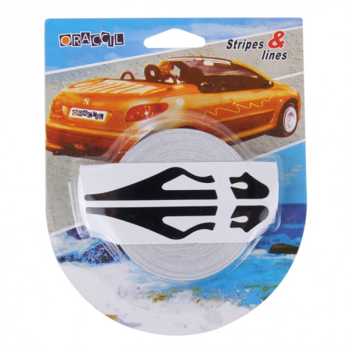 Ligne de ruban de bande décorative auto-adhésive de voiture de 12mm × 9.8m (Noir) SH760B87-09