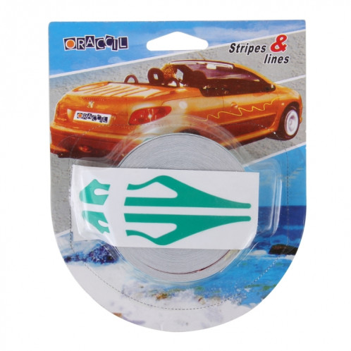 Ligne de ruban décoratif auto-adhésif de voiture de 12 mm × 9,8 m (vert) SH760G796-09