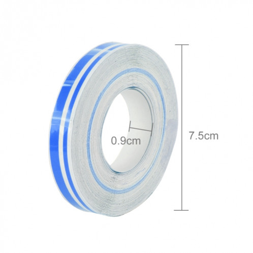 Ligne de ruban de bande décorative auto-adhésive de voiture de 12 mm × 9,8 m (bleu) SH760L1507-09