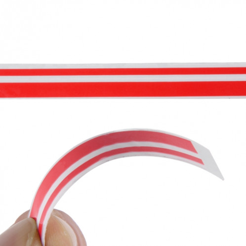 Ligne de ruban décoratif auto-adhésif de voiture de 12 mm × 9,8 m (rouge) SH760R1904-09