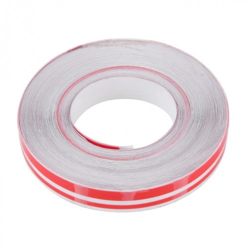 Ligne de ruban décoratif auto-adhésif de voiture de 12 mm × 9,8 m (rouge) SH760R1904-09