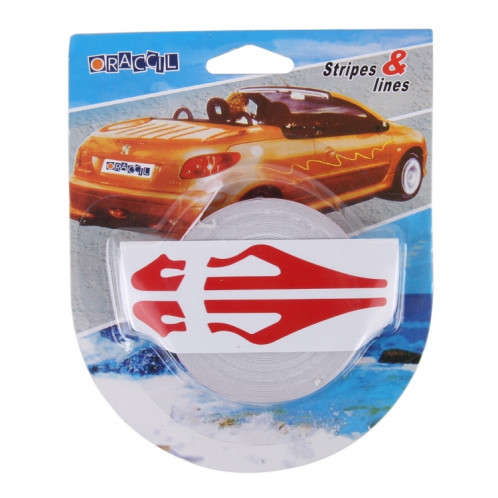 Ligne de ruban décoratif auto-adhésif de voiture de 12 mm × 9,8 m (rouge) SH760R1904-09