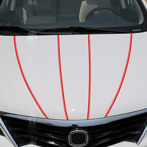 Ligne de ruban décoratif auto-adhésif de voiture de 12 mm × 9,8 m (rouge) SH760R1904-09