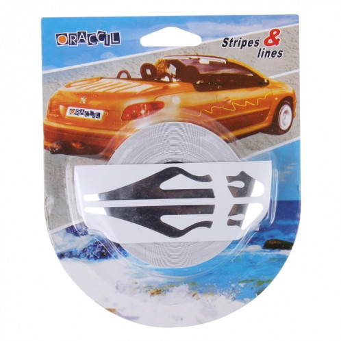 Ligne de ruban de bande décorative auto-adhésive de voiture de 12mm × 9.8m (Argent) SH760S1002-09