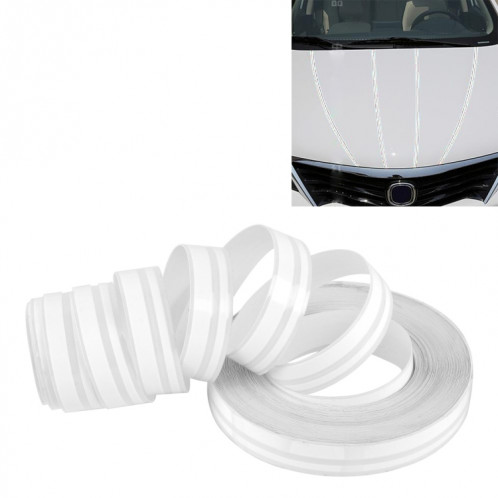Ligne de ruban de bande décorative auto-adhésive de voiture de 12mm × de 9.8m (Blanc) SH760W1849-09