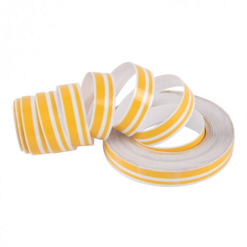 Ligne de bande de bande décorative auto-adhésive de voiture de 12mm × 9.8m (Jaune) SH760Y110-09
