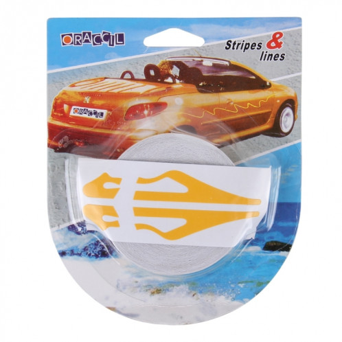 Ligne de bande de bande décorative auto-adhésive de voiture de 12mm × 9.8m (Jaune) SH760Y110-09