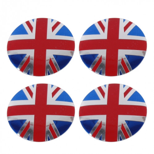 4 pcs angleterre drapeau métal voiture autocollant moyeu de roue chapeaux center cover décoration SH176776-07