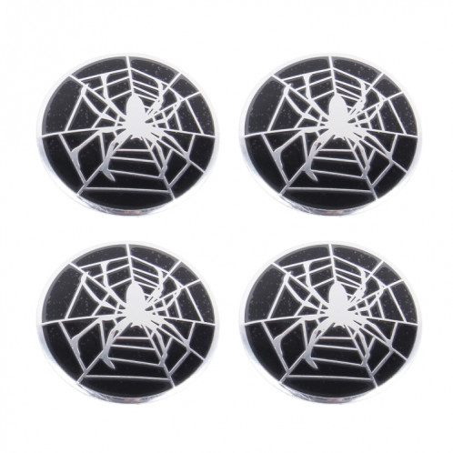 4 pcs moyeu de roue autocollant de voiture en métal araignée chapeaux décoration de couverture de centre SH1768751-07