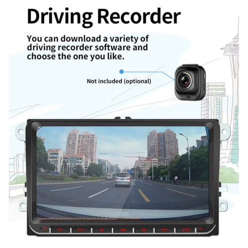 9093 HD 9 pouces Voiture Android 8.1 Récepteur radio Récepteur Radio MP5 Player pour Volkswagen, Support FM & Bluetooth & TF Carte & GPS & WiFi avec décodage SH18741421-020
