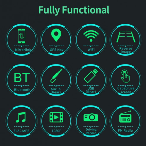 9093 HD 9 pouces Voiture Android 8.1 Récepteur radio Récepteur Radio MP5 Player pour Volkswagen, Support FM & Bluetooth & TF Carte & GPS & WiFi avec décodage SH18741421-020