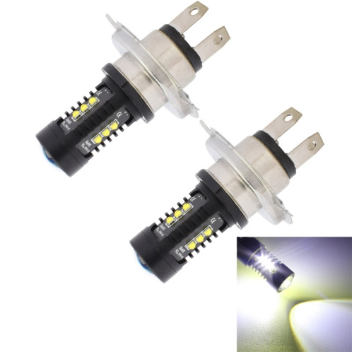 2 PCS MZ 10W 1080 LM 5500K H4 12 XB-D LED phares de voiture lampes de conduite, DC 12-24V (lumière blanche) SM06WL1253-06