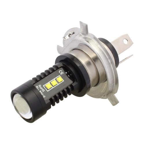 2 PCS MZ 10W 1080 LM 5500K H4 12 XB-D LED phares de voiture lampes de conduite, DC 12-24V (lumière blanche) SM06WL1253-06