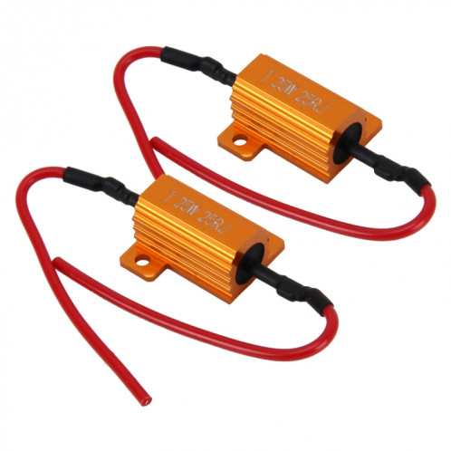 2 PCS voiture Canbus annuleur d'erreur décodeur résistance de charge LED 25W 25 Ohm sans décodeur clignotant SH2268391-06