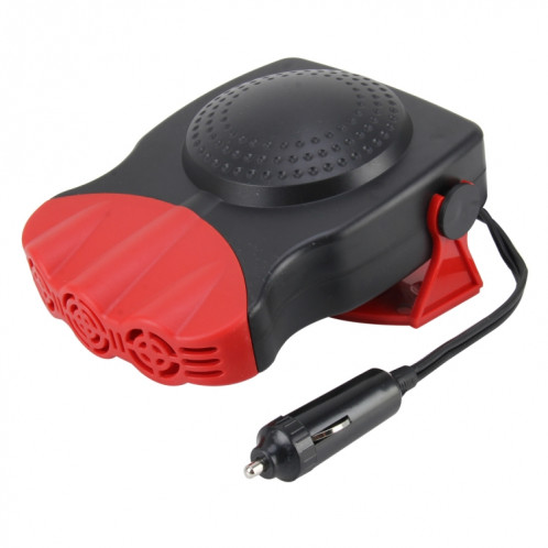 DC 12V 150W froid et chaud double usage chauffe-ventilateur électronique chauffe-voiture pare-brise dégivreur voiture chauffage électrique chauffage pare-brise dégivreur antibuée (rouge) SD803R1272-07