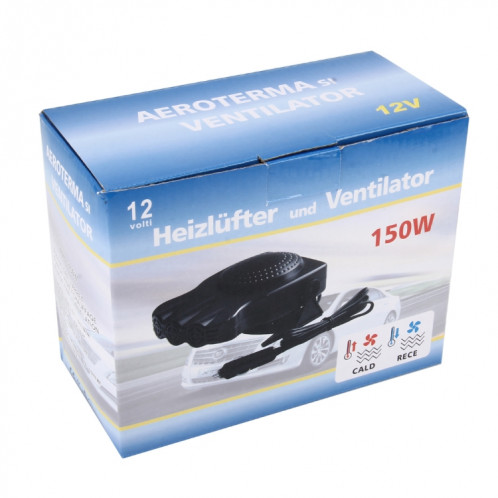 DC 12V 150W froid et chaud double usage chauffe-ventilateur électronique chauffe-voiture pare-brise dégivreur voiture chauffage électrique chauffage pare-brise dégivreur antibuée (rouge) SD803R1272-07