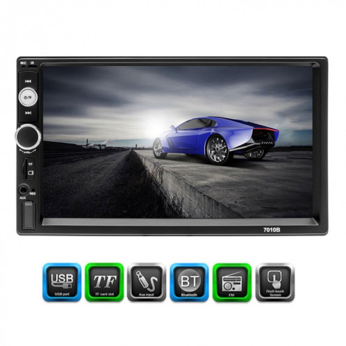 7010B HD 2 Din 7 pouces voiture récepteur radio Bluetooth lecteur MP5, prise en charge de la carte FM et USB et TF SH29661436-013