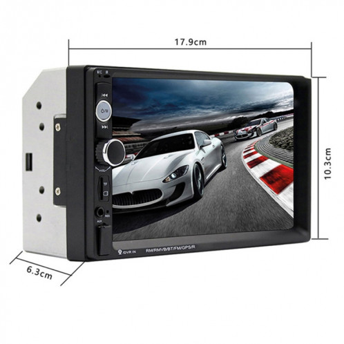 7010B HD 2 Din 7 pouces voiture récepteur radio Bluetooth lecteur MP5, prise en charge de la carte FM et USB et TF SH29661436-013