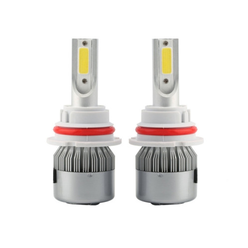 2 pièces 9004 18W 1800LM 6000K étanche IP68 phare LED automatique de voiture avec 2 lampes LED COB, DC 9-36V (lumière blanche) SH36WL1969-08