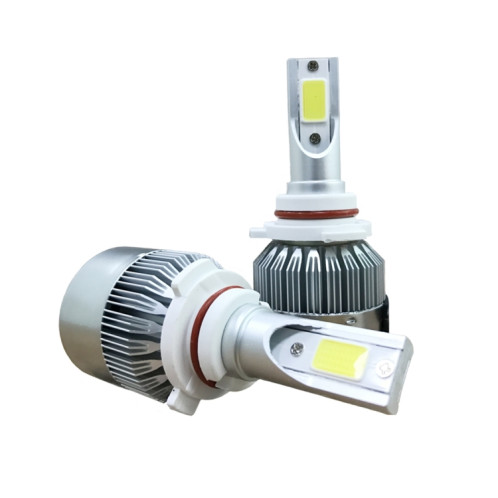 2 PCS C9 9006 18W 1800LM 6000K étanche IP68 voiture phare auto LED avec 2 lampes à LED COB, DC 9-36V (lumière blanche) SH38WL713-08