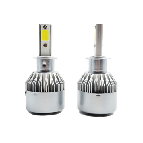 2 pièces H3 18W 1800LM 6000K étanche IP68 phare LED automatique de voiture avec 2 lampes LED COB, DC 9-36V (lumière blanche) SH41WL1265-08