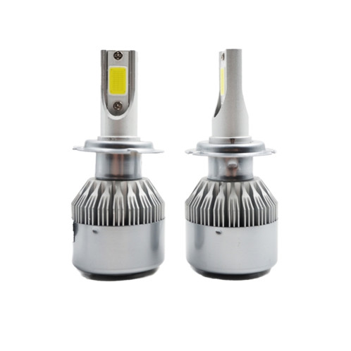 2 pièces H7 18W 1800LM 6000K étanche IP68 phare LED automatique de voiture avec 2 lampes LED COB, DC 9-36V (lumière blanche) SH43WL301-08