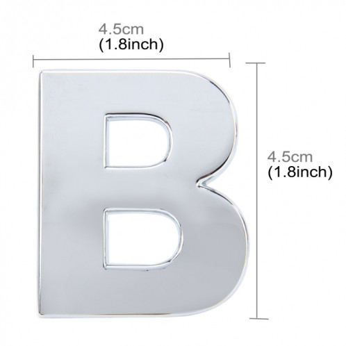 Décalque d'autocollant auto-adhésif, emblème 3D de la lettre B, emblème de véhicule automobile, taille: 4.5 * 4.5 * 0.5cm SH271B1876-05