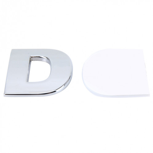 Autocollant autocollant autocollant 3D anglais lettre D emblème de véhicule automobile emblème, taille: 4.5 * 4.5 * 0.5cm SH271D640-05