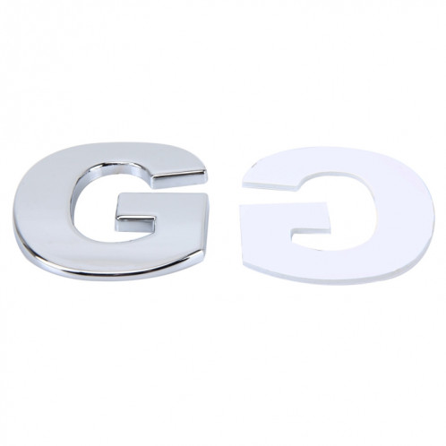 Autocollant autocollant autocollant 3D anglais lettre G emblème véhicule véhicule emblème, taille: 4.5 * 4.5 * 0.5cm SH271G218-05