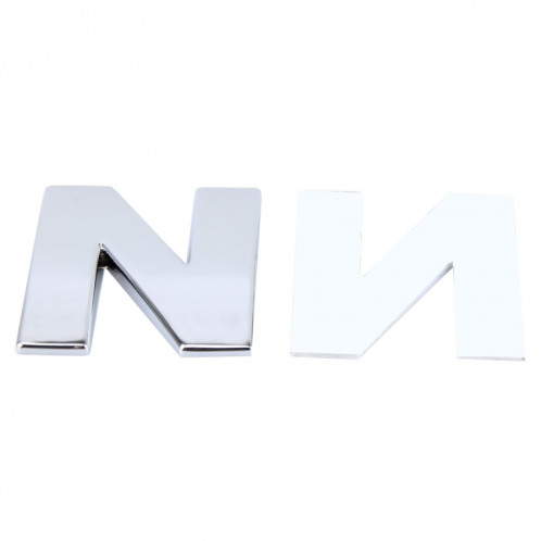 Décalque d'autocollant autocollant, emblème 3D de la lettre N anglaise, emblème de véhicule automobile, taille: 4.5 * 4.5 * 0.5cm SH271P17-05