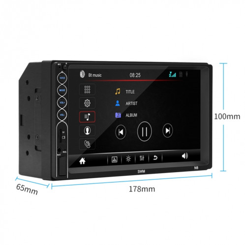 N6 7 pouces Double DIN HD récepteur universel d'autoradio lecteur MP5, prise en charge FM et Bluetooth et liaison téléphonique avec télécommande SH3695379-022