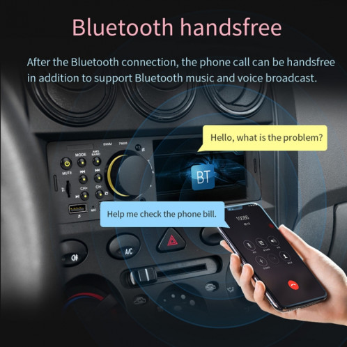 7805 4,1 pouces récepteur universel d'autoradio lecteur MP5, prise en charge de la carte FM et Bluetooth et TF avec télécommande SH3705198-017