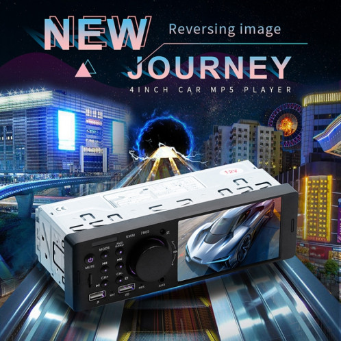 7805 4,1 pouces récepteur universel d'autoradio lecteur MP5, prise en charge de la carte FM et Bluetooth et TF avec télécommande SH3705198-017