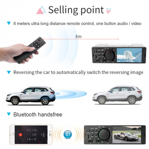 7805 4,1 pouces récepteur universel d'autoradio lecteur MP5, prise en charge de la carte FM et Bluetooth et TF avec télécommande SH3705198-017