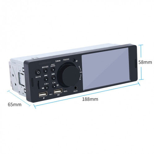SWM-7805C 4.1 pouces écran tactile récepteur universel d'autoradio lecteur MP5, prise en charge de la carte FM et Bluetooth et TF avec télécommande SH3706425-022
