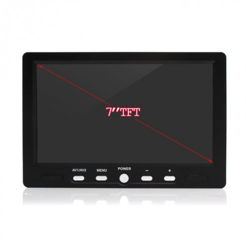 PZ-708 7,0 pouces TFT LCD Moniteur de voiture avec support et télécommande SH38601851-011