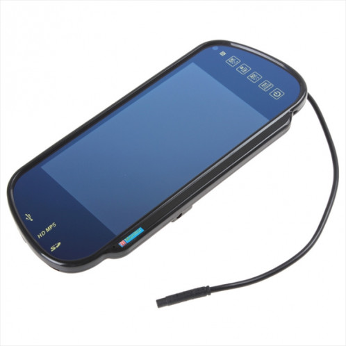 Moniteur de rétroviseur de voiture LCD TFT PZ-710 7,0 pouces avec télécommande, lecteur Bluetooth / MP5 de soutien SH3861667-08