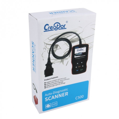 Scanner de code de C500 320 * 240 affichage de scanner de voiture de pixel d'erreur de scanner de scanner en ligne d'outil de diagnostic de voiture, supportent la carte d'écart-type SS4170733-07