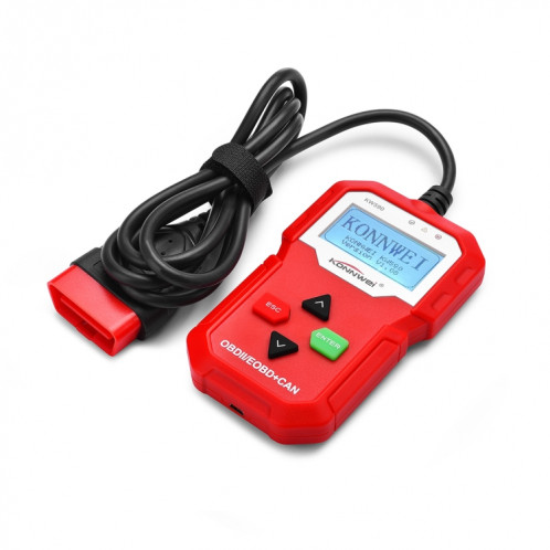 KW590 Mini Auto OBDII Auto Diagnostic Outils de numérisation Auto Scan adaptateur outil de balayage (peut seulement détecter 12V essence voiture) (Rouge) SK239R915-07