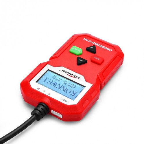 KW590 Mini Auto OBDII Auto Diagnostic Outils de numérisation Auto Scan adaptateur outil de balayage (peut seulement détecter 12V essence voiture) (Rouge) SK239R915-07